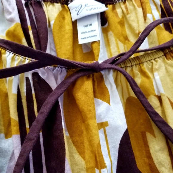 Lane Bryant Venezia Boho Peasant Top Long Sleeve Abstract Print Blouse - Picture 3 of 4